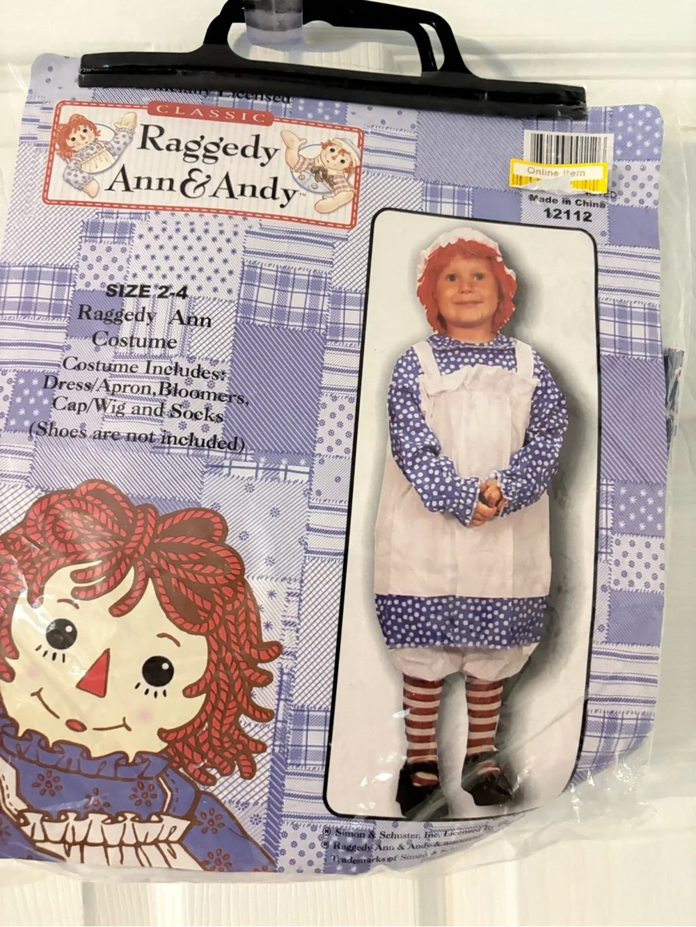 Raggedy Ann Toddler Halloween Costume NWOT Size 2-4 Complete Set